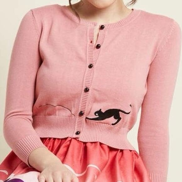 MODCLOTH x COLLECTIF Meow About You Cat Cardigan 22W EUC - Picture 1 of 12